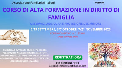 Corso di alta formazione in diritto di famiglia