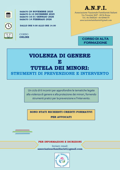 CORSO DI ALTA FORMAZIONE A.N.F.I.